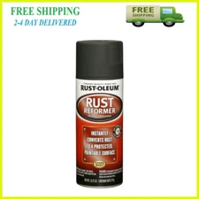 Automotive Flat Black Finish Rust Converter Rust Reformer Spray Coat 20 oz