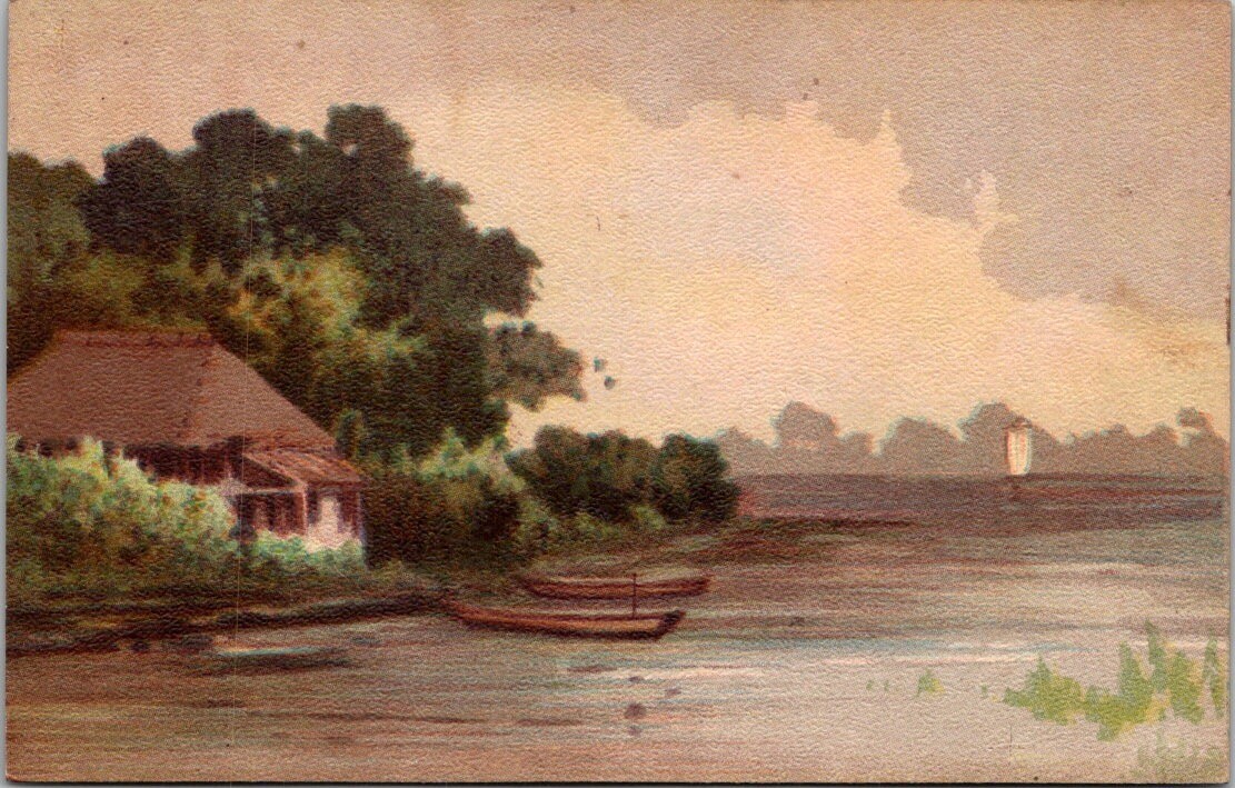 Japan Scenic Landscape Art Hand-Colored Style Vintage Postcards