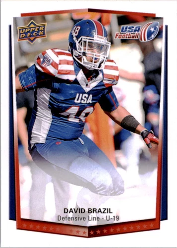 2015 Upper Deck USA Football David Brazil #44