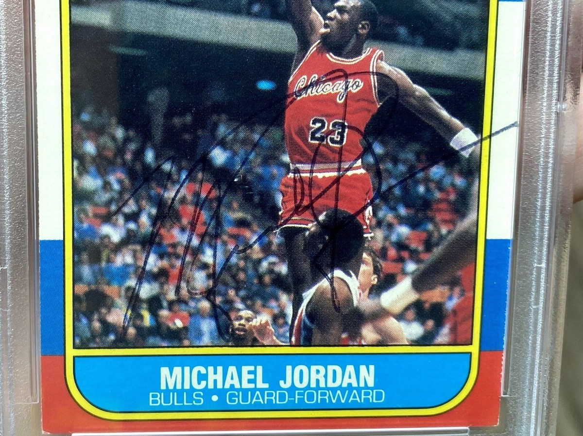 1986-87 Fleer MICHAEL JORDAN #57 RC Rookie On-Card Autograph