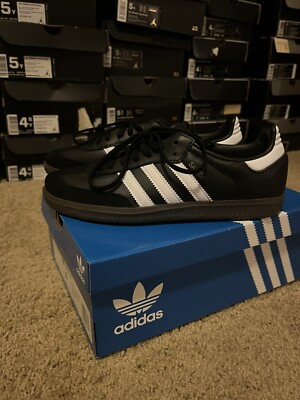 new with box adidas samba og j big kids 6 men black white sneakers casual
