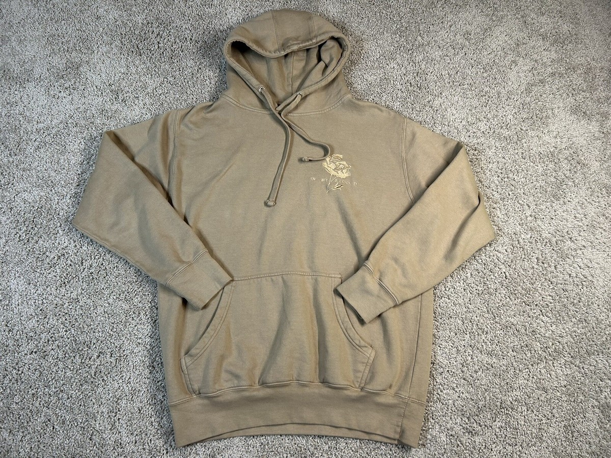 Shawn Mendes In My Blood Tour Pullover Hoodie Embroidered Size Large Beige  | eBay