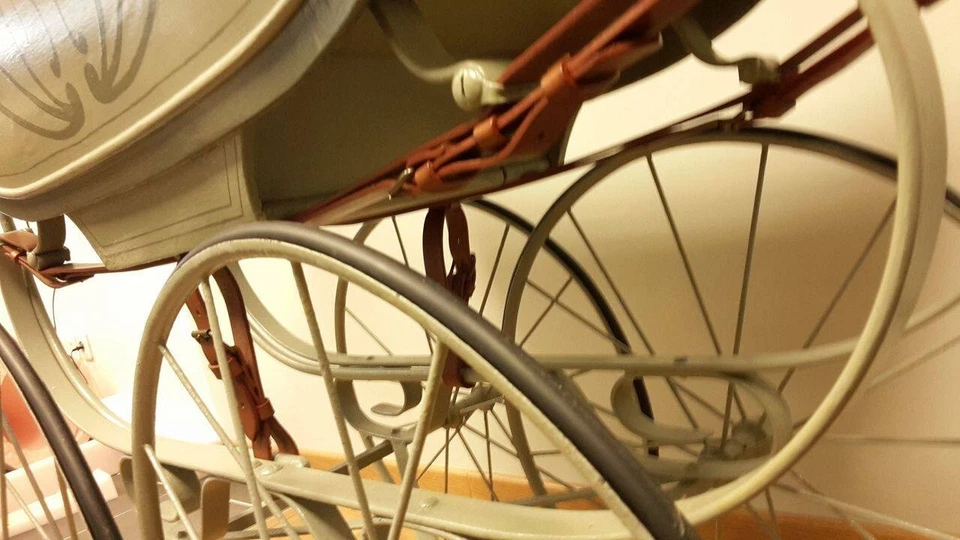 Rare Ancien landau 2 places XIXème / XXème entièrement restauré - Photo 4/4