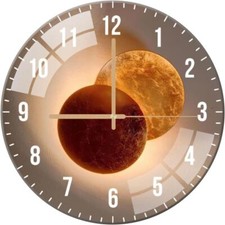 ALEENFOON Wanduhr aus Glas 30cm Lautlos Nicht Tickend Dekorative Runde Wanduhr