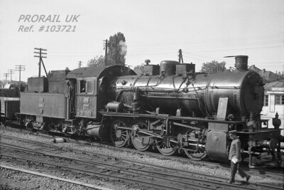 PHOTO Romania CFR ex-KPEV G8 0-8-0 No. 40.002 @ Bucharest Basa in 1961 - 103721
