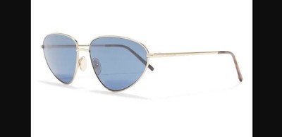 SPORTMAX 59mm Geometric Sunglasses SHINY DARK BRONZE / BLUE 