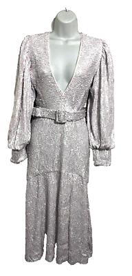 Irone Sequin Glitter Maxi Dress Size 2 Cocktail Evening Prom Belted Gown  Ballon | eBay