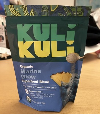 New Kuli Kuli Marine Glow Organic Kelp Blue Spirulina Superfood Powder Blend 6oz
