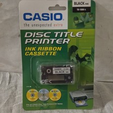 Casio TR-18BK-S Black Ink Disc Title Printer Ink Ribbon Cassette