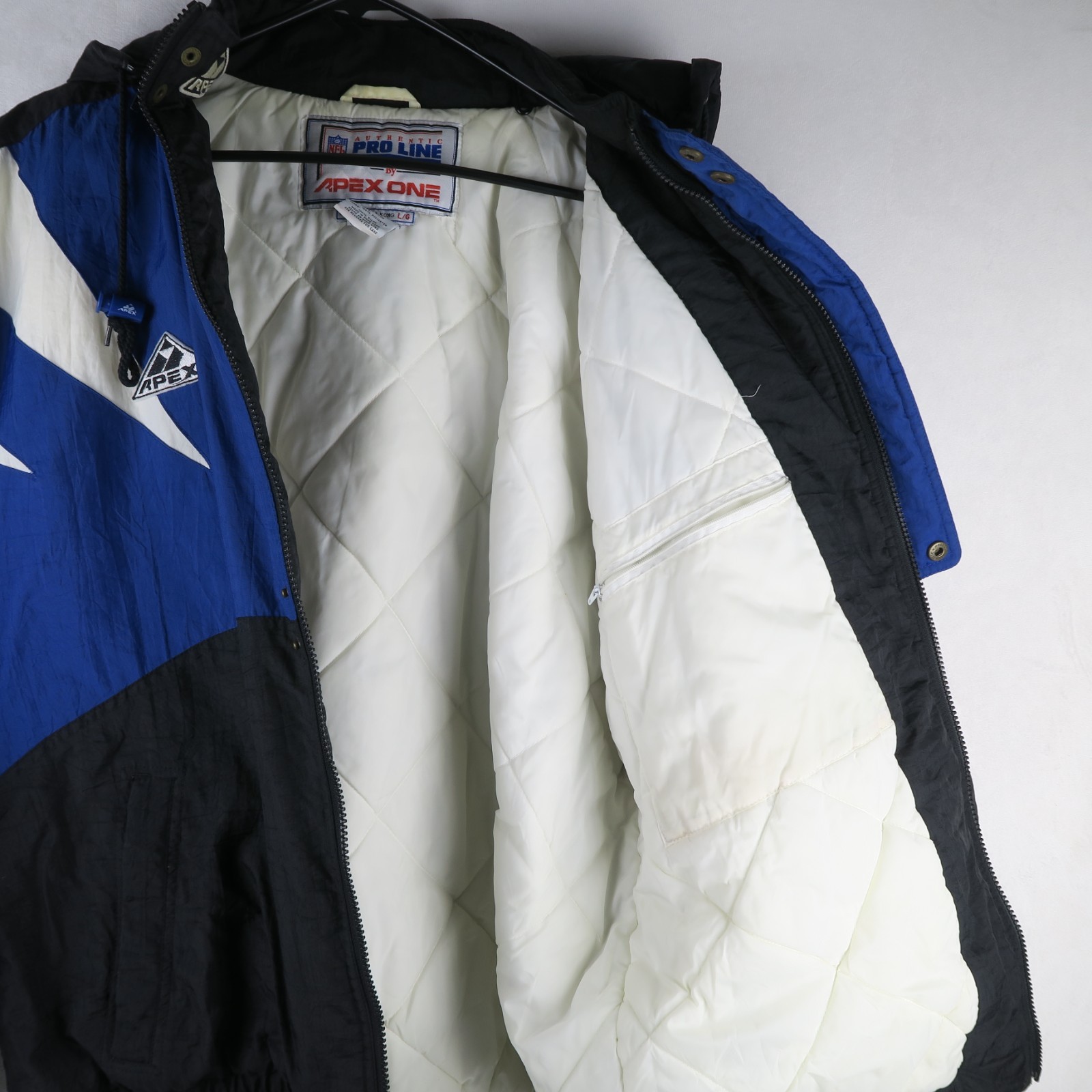 Vintage 90s Dallas Cowboys Apex One NFL Pro Line Puffer Jacket L Quilted Star