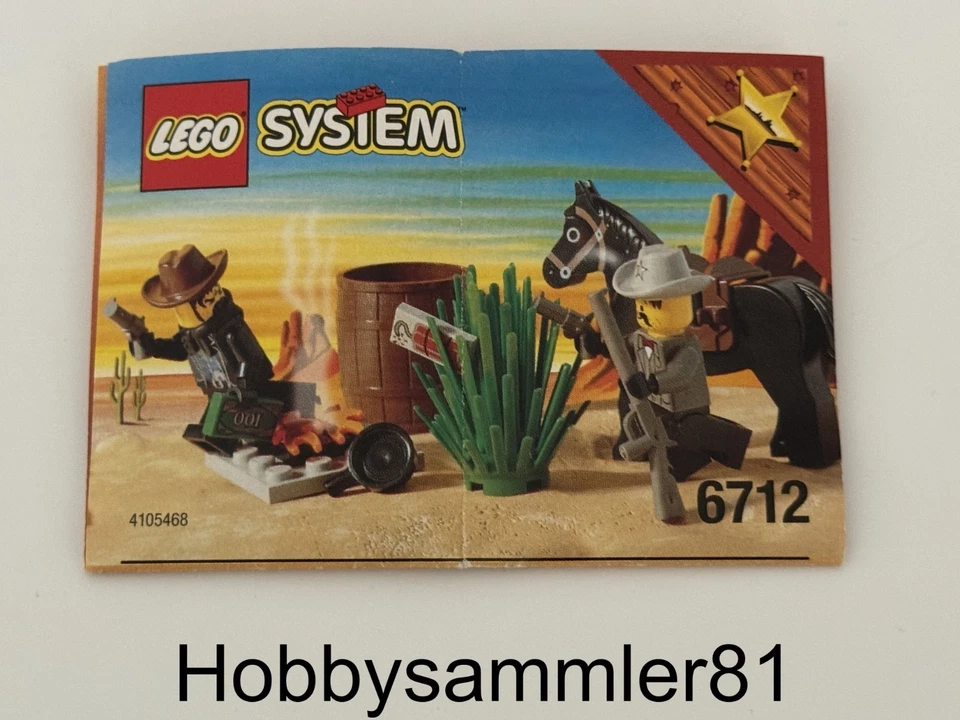 Lego 6712 System Western Bauanleitung Sheriff's Showdown - Sheriff und Bandit - Bild 1 von 1
