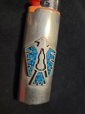 Vtg Lighter Case Nickel Silver Turquoise Cover Holder For Bic Native Thunderbird