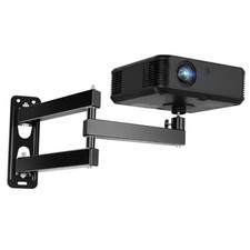 Foldable Projector Wall Mount, Ceiling Projector Mount, Black Three Arm