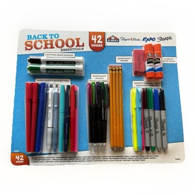 42 Pieces Back To School Essentials Kit Elmers, Paper Mate, Expo, Sharpie Marker