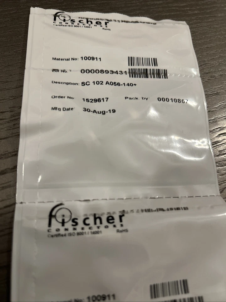 Fischer Connectors SC 102 A056-140+ (Lot: 893431),100911 (MAT NO. ), 3 Part Kit - Image 3 of 4