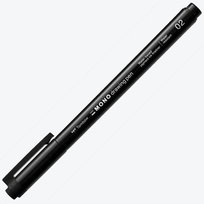 Tombow MONO drawing pen 02 Fineliner schwarz 0,3 mm, 1 St.
