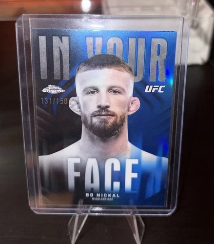 2026 Topps Chrome UFC - Bo Nickal In Your Face #IYF-3 /150 Blue Refractor