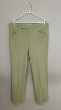 Vintage Sansabelt Jaymar Men Size 38 Pants Retro 70s Polyester Lime Golf Disco
