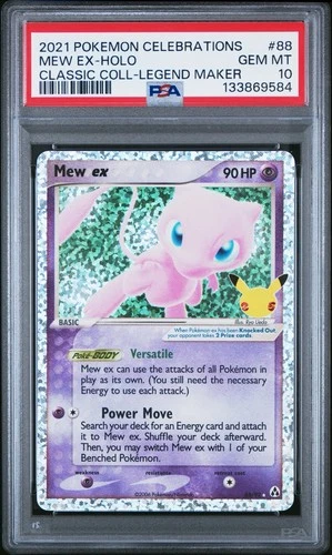 2021 POKEMON CELEBRATIONS CLASSIC COLL #88 MEW EX-HOLO PSA 10