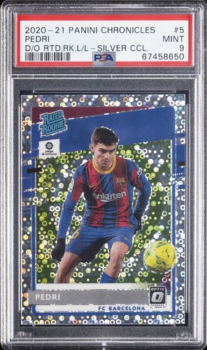Pedri [Silver Circles] #5 2020 Panini Chronicles Optic Rated Rookies La Liga card