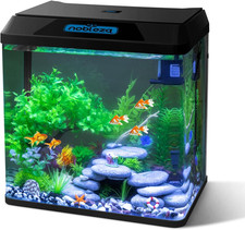 - 30L Piccolo Acquario Completo Con Illuminazione a LED E Sistema Di Filtraggio