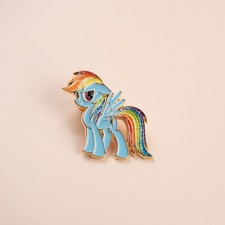 Cute Rainbow Dash My Little Pony Cartoon Retro Pin Brooch Badge Xmas Gift Idea