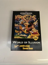 World of Illusion - Red Box Version - Sega Genesis - Complete CIB - Authentic!!!