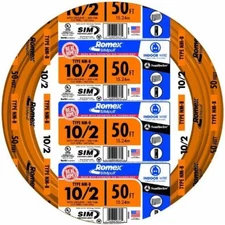 Southwire 50-ft 10 / 2 / Romex SIMpull Solid Indoor CU NM-B W/G Individual pack