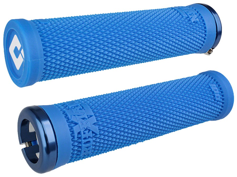 ODI Ruffian XL v2.1 Lock-On Bicycle Grips - Soft Compound, Diamond Pattern, Blue