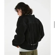 Black Corduroy Suit Set for Men, M/L Sizes, Warm Fabric