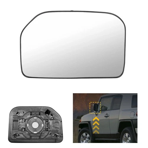Front Driver Side Non-Heated Mirror Glass Clear for 2007-2014 Toyota FJ Cruiser