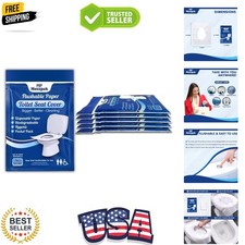 Toilet Seat Covers Disposable 60 Pack - XL Flushable Disposable Toilet Seat C...