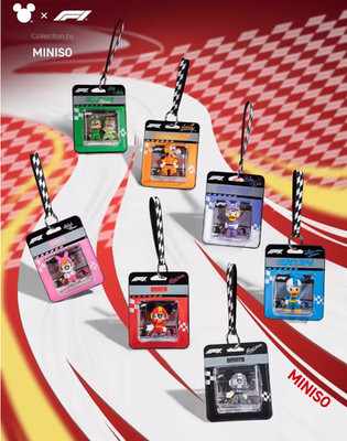 MINISO Disney F1 Speed World Blind Box Keychain Bag Charm Random
