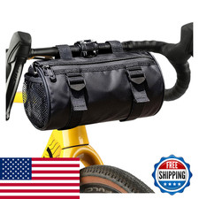 Seafew 6L Large Black Bike Handlebar Bag Waterproof Rain Cover Front Bike Bag