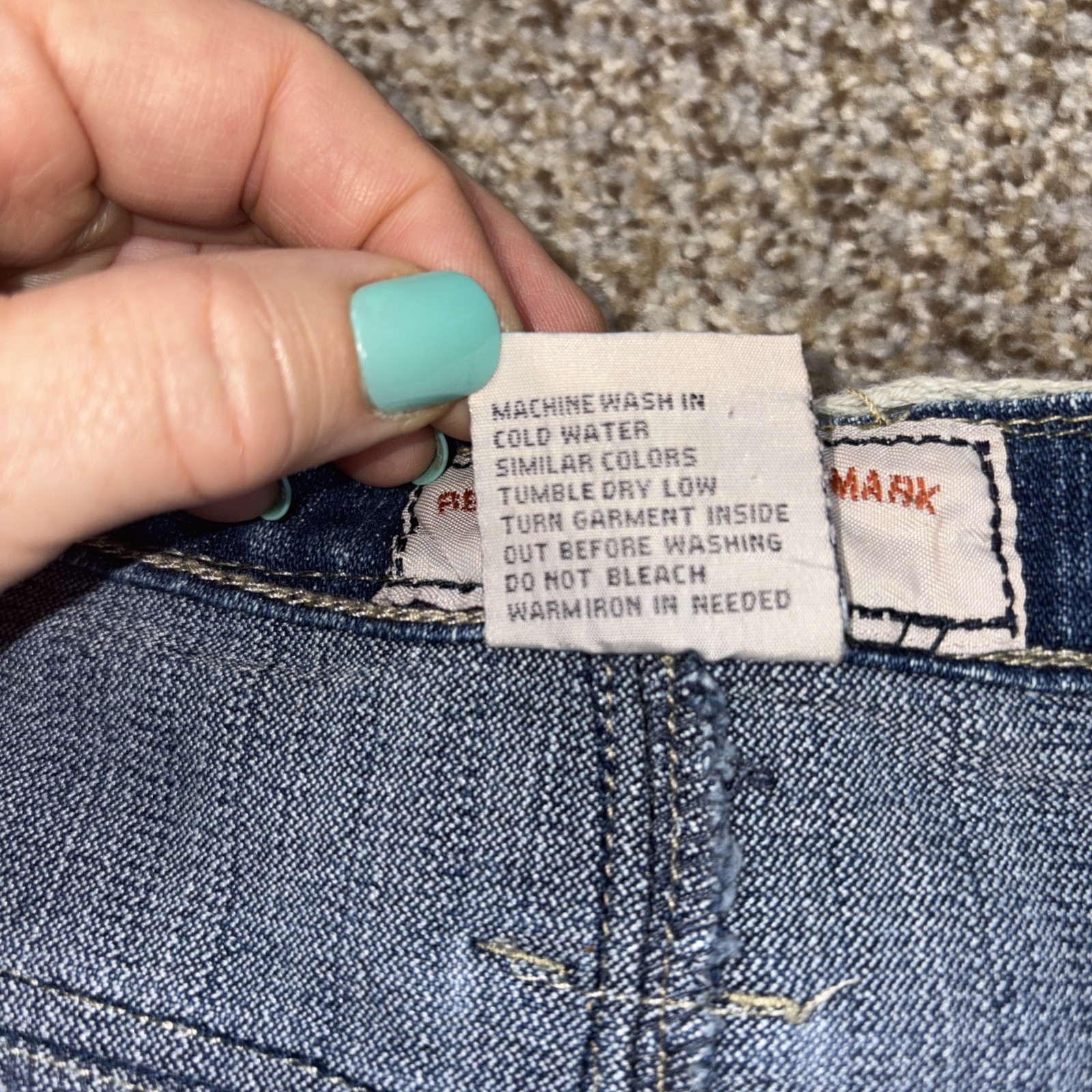 Defuze Jeans Women's Denim Midi Skirt Size 11/12 Y2K Waist 34 - View 5