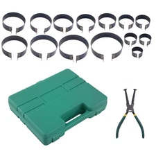 Engine 14 Piston Ring Compressor Cylinder Installer Pliers & 14 Band Tool set