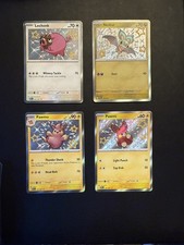 Pokémon TCG Paldean Fates Baby Shiny Card Lot Of (4) Lechonk Noibat Pawmo Pawmi