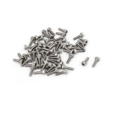 M1.4 x 5mm Thread 304 Stainless Steel Hex Socket Head Cap Screw DIN912 60pcs