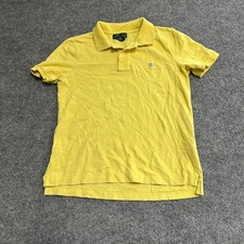 Lauren Ralph Lauren Polo Womens Size S Yellow Cotton Short Sleeve USA Made Logo