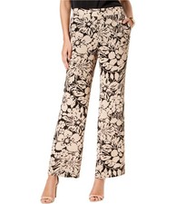 Nine West Womens Floral Casual Wide Leg Pants