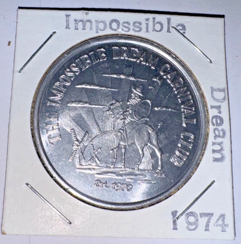 The Impossible Dream Carnival Club Space Oddities 1974 Mardi Gras Doubloon #193 - Picture 2 of 3
