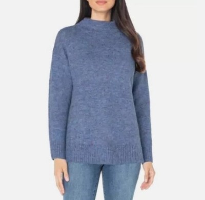 Well Worn Womens Soft Stretch Yarn Blue Pullover Sweater, Size Small