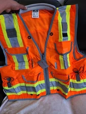 NEW Radians Vest Men Class 2 Level 2 ANSI /ISEA Radwear Reflective Safety XL