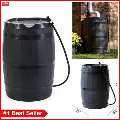 Rain Barrel 45 Gallon Heavy Duty with Hose and Debris Screen for Garden Water