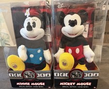 1984 Disney Mickey Minnie Mouse 85th Anniversary Plush Doll Set Hand Sewn RARE