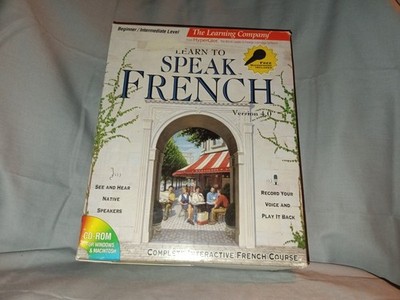 THE LEARNING COMPANY ''LEARN TO SPEAK FRENCH'' VERSION 4.0 FRENCH COURSE *
