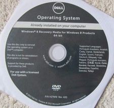 Dell DVD di reinstallazione Windows 8 supporto di ripristino 64 bit