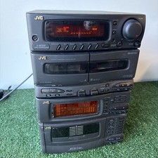 JVC CA-C55BK Stereo System 6 1 CD, Cassette, Stereo Sony Tested Works Hifi