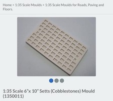  Diorama Debris Silicone Mould 1:35 6?x 10? Setts (Cobblestones) Mould (1350011)