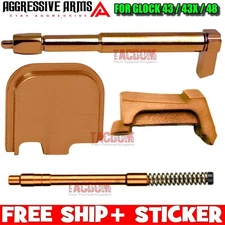 AGGRESSIVE ARMS COPPER PVD STRIKER DEPRESSOR EXTRACTOR SLIDE PLATE GLOCK 43 43x